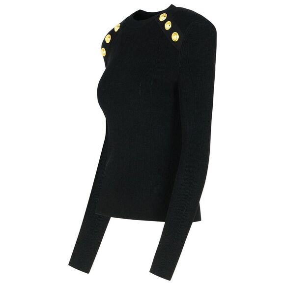 Balmain Black Viscose Blend Sweater Women - Picture 2 of 3